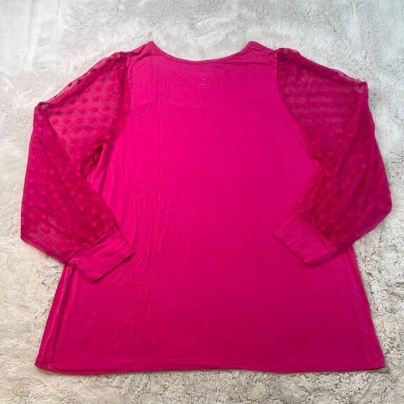 Torrid Lot of 2 Tops Blouses Plus Size 4X Womens Shirts Floral Polka Dot Sheer - Picture 8 of 13